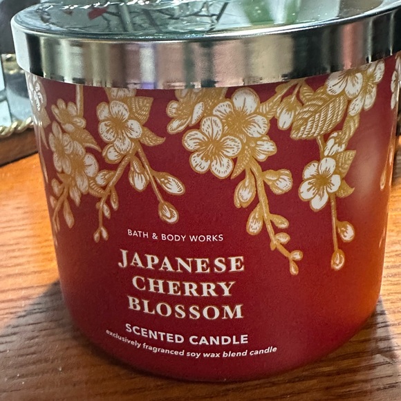 Bath & Body Works Other - Bath & Body Works Japanese Cherry Blossom Candle - Red and Gold